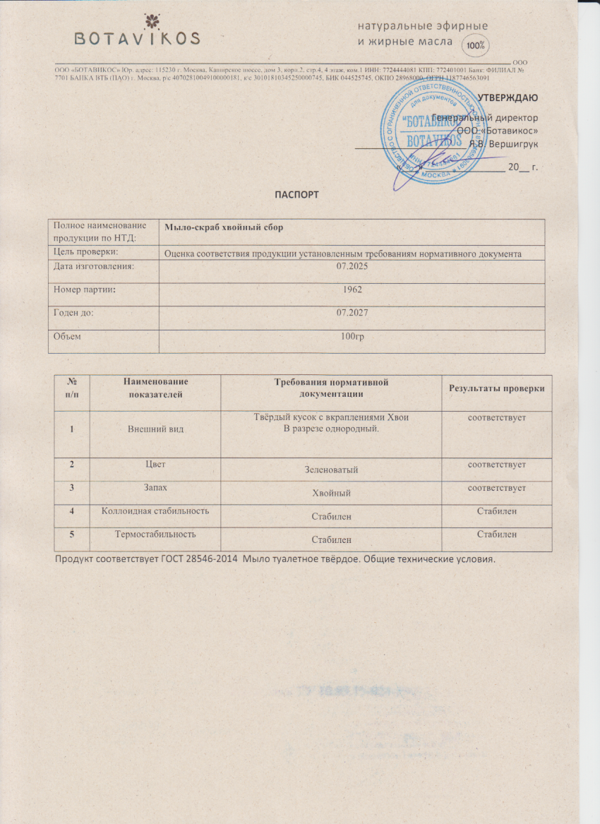 Паспорт №072025